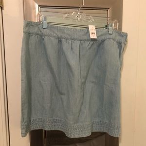 NWT Loft chambray skirt